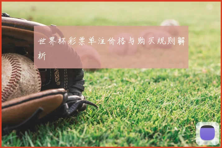 世界杯彩票单注价格与购买规则解析
